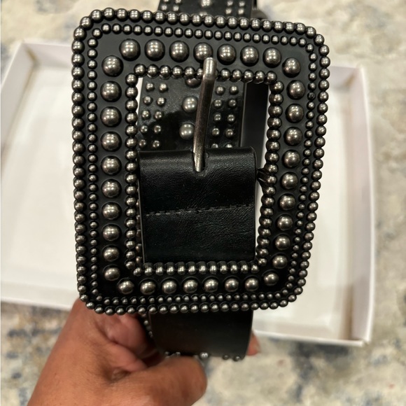 Black leather Express belt - Picture 4 of 7